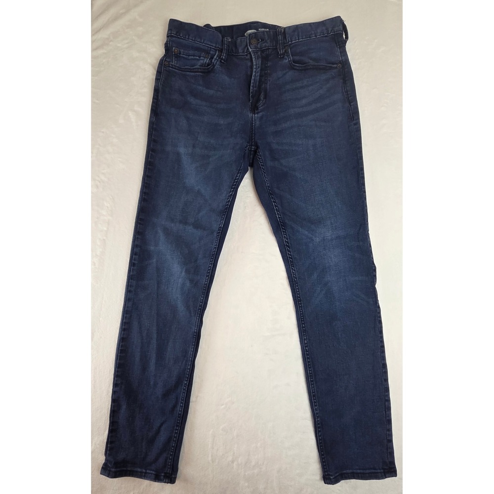 Old Navy Relaxed Slim Jeans Mens 34x32‎ Dark Wash Built-In Flex Tough Blue Denim